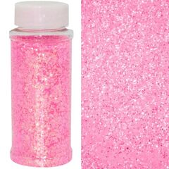 Конфетти Блестки фольга Шестиугольник, в банке, Светло-розовый Перламутр, 0,1 см, 90 г