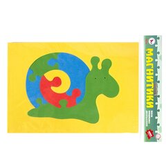 
          Пазлы мягкие магнитные, 300 х 210 мм, "Улитка", 3 +, 6 элементов, для игры в ванной и на холодильник, европодвес