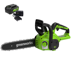 Цепная пила Greenworks G24CS25K4 24V (25 см) аккумуляторная, с АКБ 4 А/ч и ЗУ