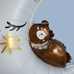 К Фигура, Мишка на месяце/луне, 36''/91 см, 1 шт. (В упаковке)