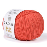 Пряжа Gazzal Baby Wool 819 коралл