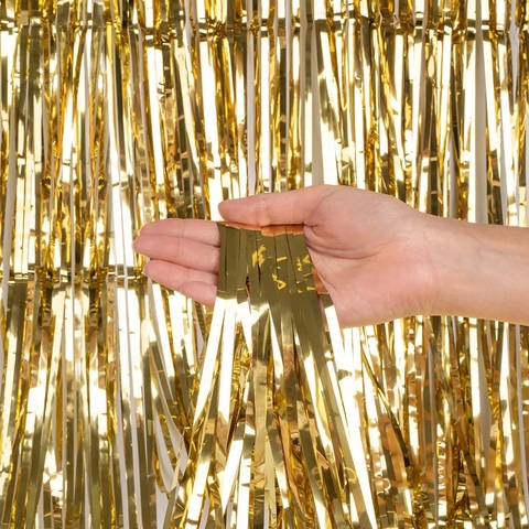 Дождик светлое золото, металлик, 3*200 см