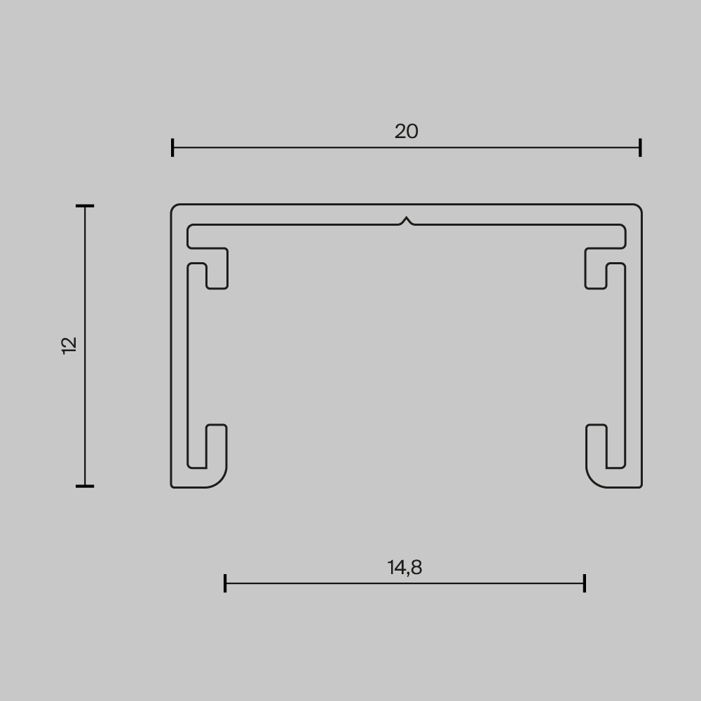 Шинопровод накладной Maytoni Technical Busbar trunkings Basity TRX172-111B
