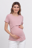 Футболка для беременных и кормящих 10590 ярко-розовый