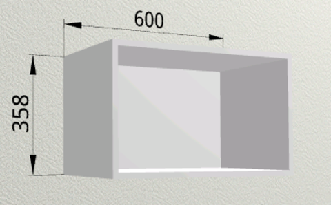 Кухня Мария шкаф верхний горизонтальный 600