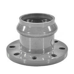 Патрубок НПВХ серый SDR26 Дн 110х100 Ру10 раструбный напорный фланец НПВХ Aquaviva AQV107110