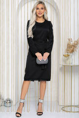 Платье Дефиле (черное) П12216-25 LT Collection