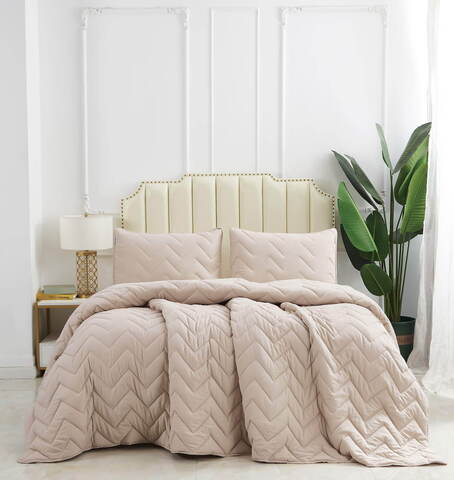 Покрывало 160х220 и наволочка 50х70 Sofi De MarkO Робби бежевое