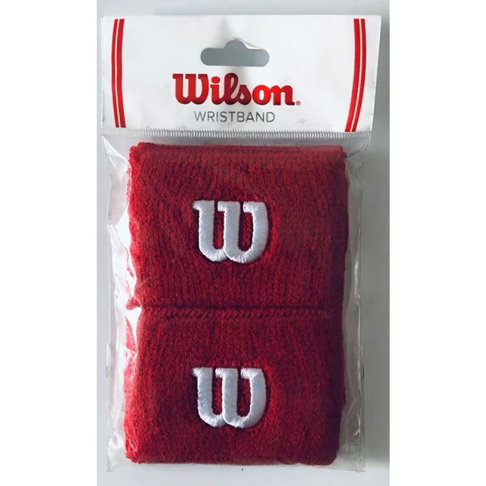 Набор напульсников Wilson WRISTBAND OSFA RED (8х6см)