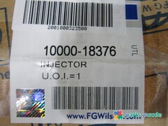 Форсунка топливная, оригинал / INJECTOR АРТ: 10000-18376