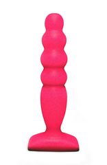 Розовый анальный стимулятор Large Bubble Plug - 14,5 см. - 