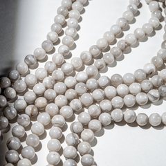 Агат белый натуральный, 10,5мм, шар