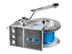 ЗУБР 0.5 т, 8 м, ручная барабанная тяговая ленточная лебедка, Профессионал (43115-0.5)