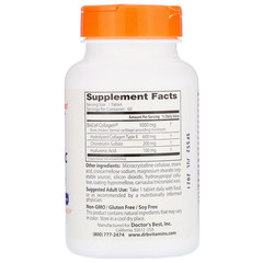 Doctor's Best, Лучшая гиалуроновая кислота с сульфатом хондроитина и коллагеном BioCell, 60 таблеток