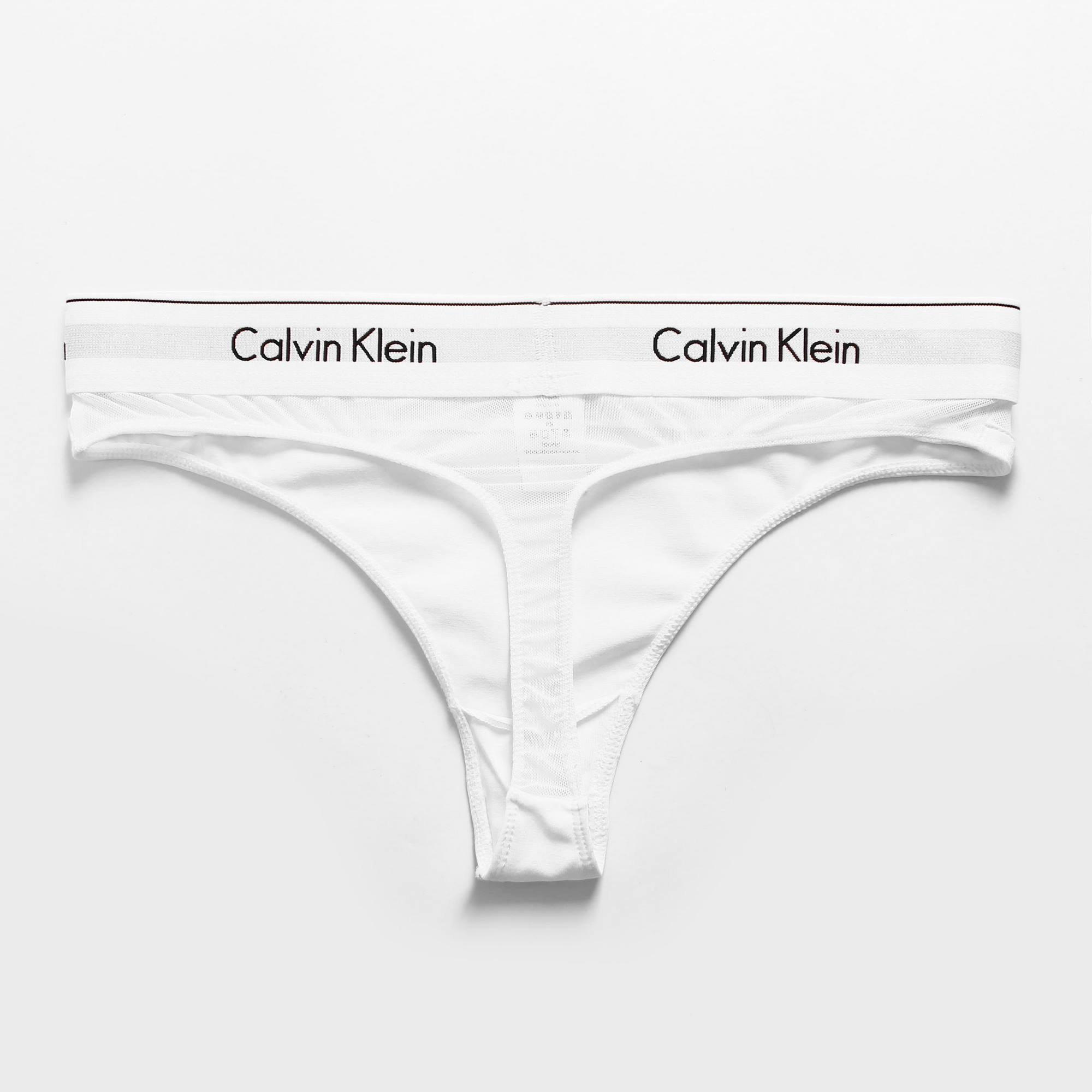 Женские трусы стринги белые в сетку Calvin Klein Women Modern Cotton -  купить по выгодной цене