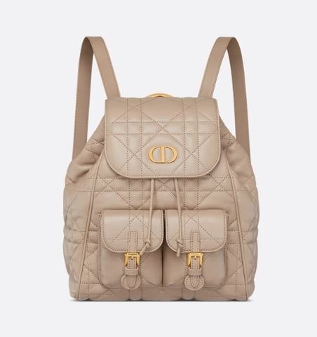 Рюкзак Dior Caro розовый, модель среднего формата