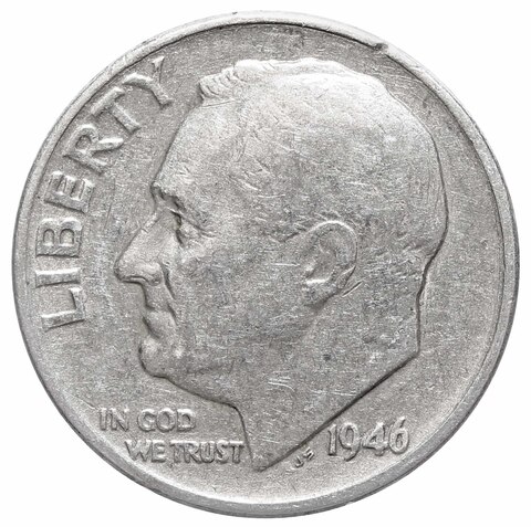 1 дайм (10 центов) 1946. США (D) VF Серебро