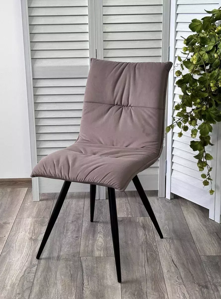 Стул CIRA VT7002-4 Тауп, без пальчиковый велюр/ черный каркас М-City