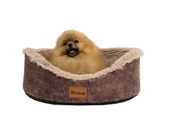 Royal pet лежанка-овал меховой вельвет шоколад №3