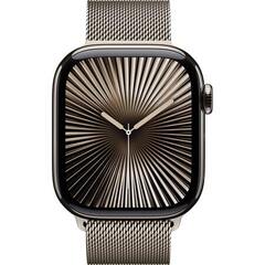 Apple Watch 10 46mm S/M Титан Серебристые Ремешок Milanese Серебристого Цвета