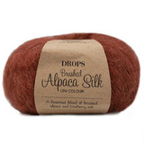 Пряжа Drops Brushed Alpaca Silk 24 терракот
