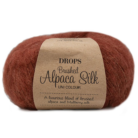 Пряжа Drops Brushed Alpaca Silk 24 терракот