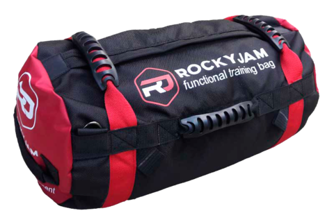 Картинка сэндбэг RockyJam Сэндбэг L (35-100 кг) с резиновыми ручками красный - 1