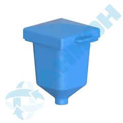 Бункер 60 л с патрубком d 110 мм Анион 60 л. конусный (550x470x705см;синий) - арт.559507