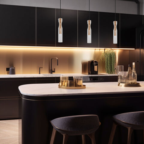 Подвесной светодиодный светильник Eurosvet Swan 50253/1 LED латунь