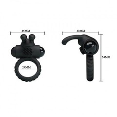 Эрекционное кольцо с вибрацией и доп. стимуляцией Eudora