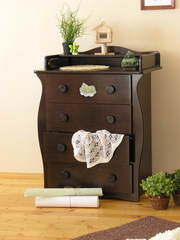 С 257 Комод с настилом, накладка №22 Мишка на облаке (белый)