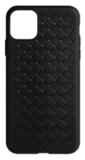 Силиконовый чехол Business Style плетеный для iPhone 11 Pro Max (Черный)