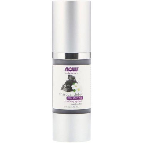 Now Foods, Solutions, увлажняющее детоксифицирующее средство из активированного угля, 1 ж. унц. (30 мл)