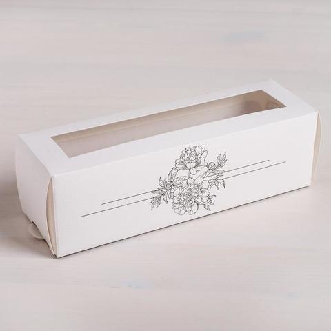 Коробка для макарон «Для хорошего настроения» 18х5,5х5,5см,