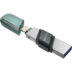 Флеш-накопитель SanDisk 64 Gb iXpand Flip Flash Drive Flip Lightning to USB-A Silver/Green