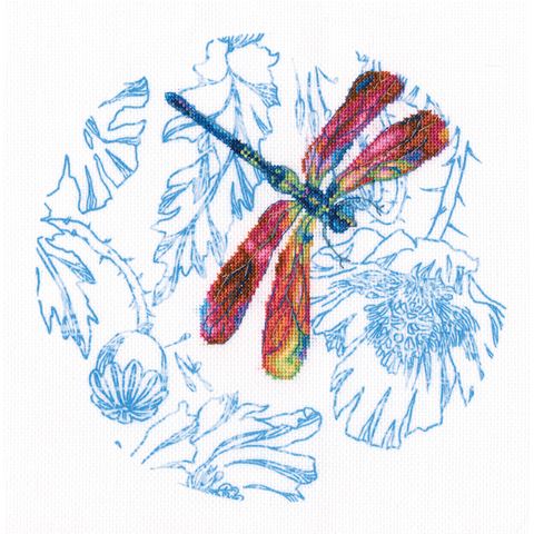 Коллекция:	Бабочки / Цветы¶Название по-английски:	Dance of dragonflies¶Название по-русски:	Танец стр