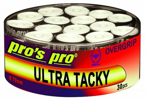 Намотки теннисные Pro's Pro Ultra Tacky (30P) - white