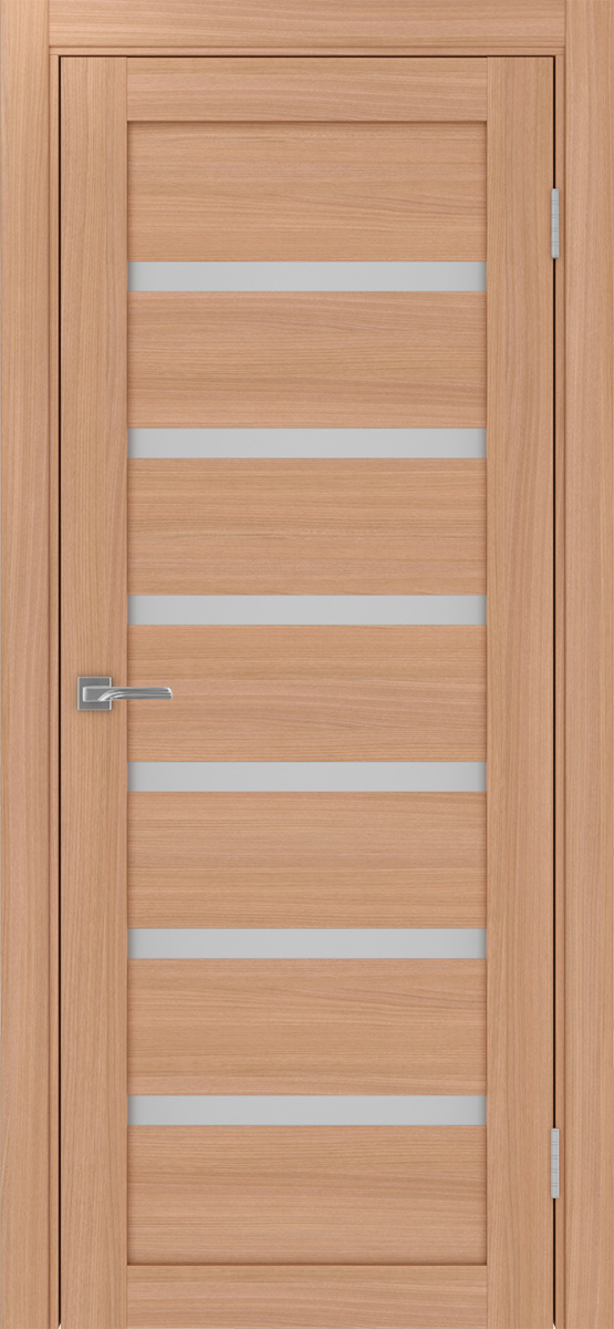 Дверь межкомнатная Оптима Порте Турин 507.12, цвет темный ясень, экошпон, стекло мателюкс