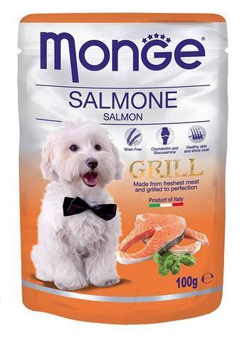 Купить пауч Monge Grill Pouch Salmon влажный корм для собак лосось 100г