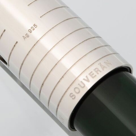 Ручка перьевая Pelikan Souverän® Precious Metals M425, Dark-Green Transparent ST, F (945147)