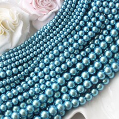 Майорка васильково-синяя 6 мм, 1 нить, МА175