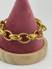 Браслет цепь крупная цвет золото