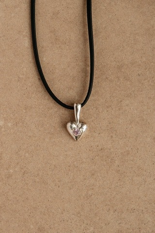 Кулон Лав с розовым фианитом