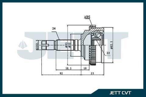 ШРУС внешний JETT V41-1323 ABS