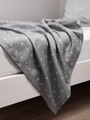 ODA Простыня стандартная, сатин серый в точку
