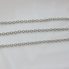 Цепочка 2,5*3 мм, родий, 59см, А038-1 (59см)