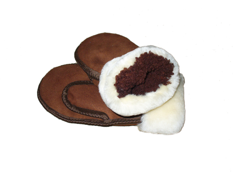 Варежки из овчины женские