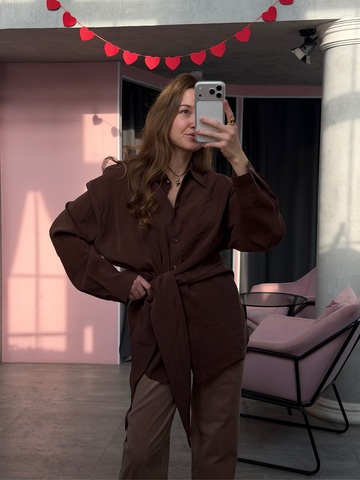 Блуза Homie шоколадный