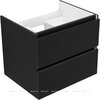 Aquanet 367330 Тумба с раковиной Вега 2.0 60 (Ирис T) 2 ящ. цв. черный (367330)