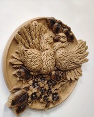 Силиконовый молд Голуби (медальон) № 0467